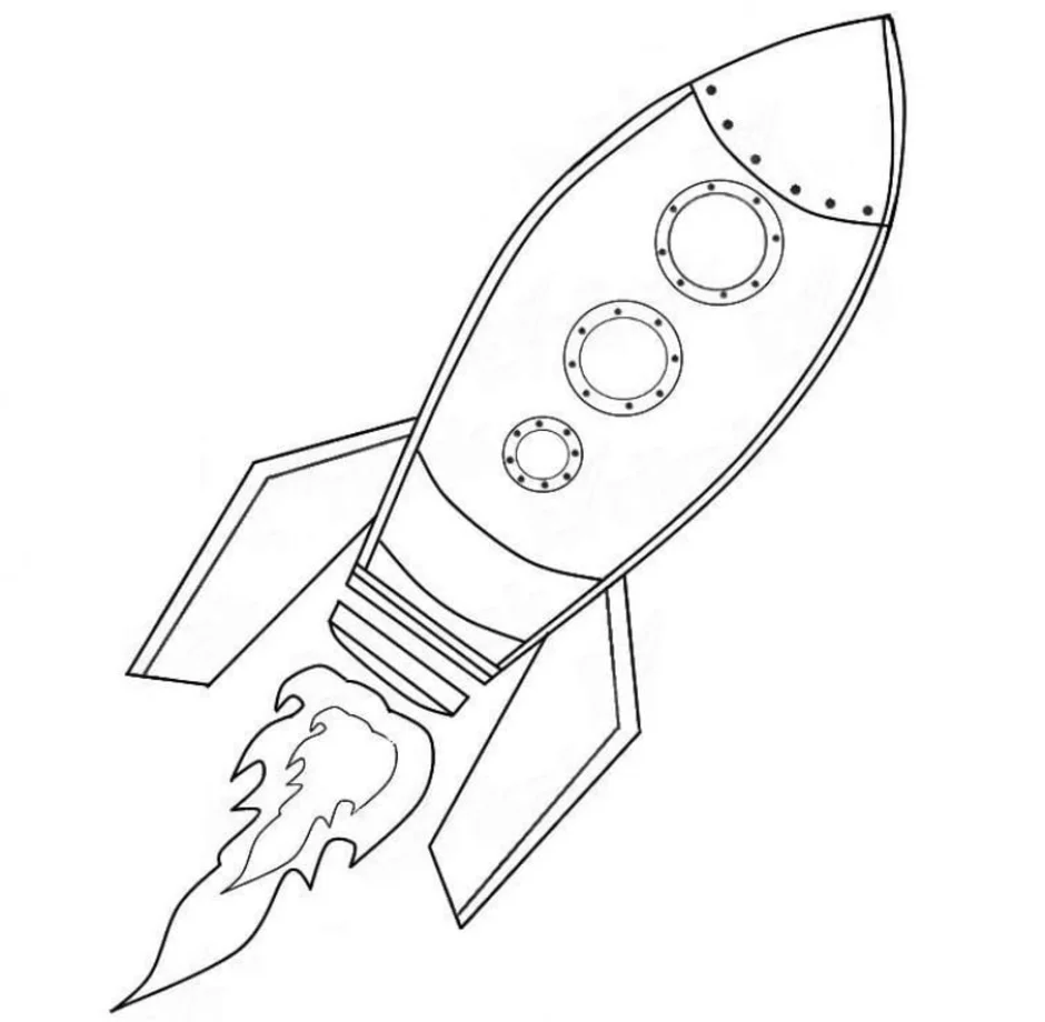 Как нарисовать ракету простым карандашом