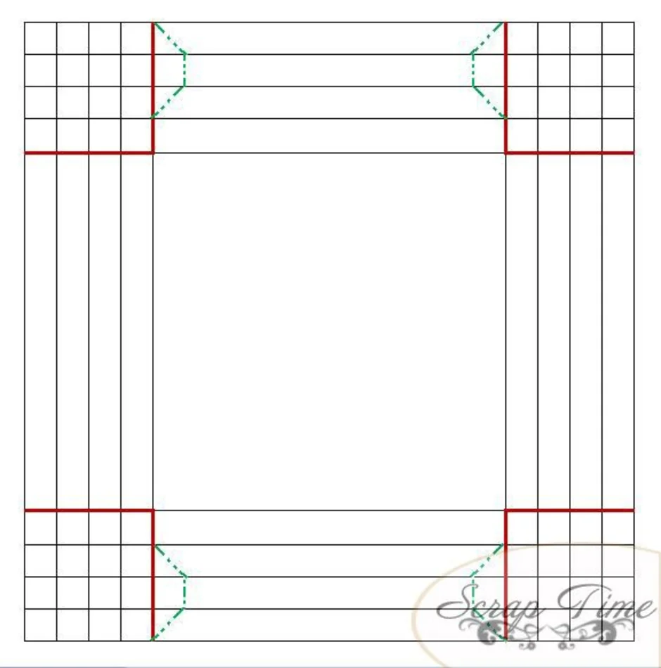 Схема рамки из бумаги