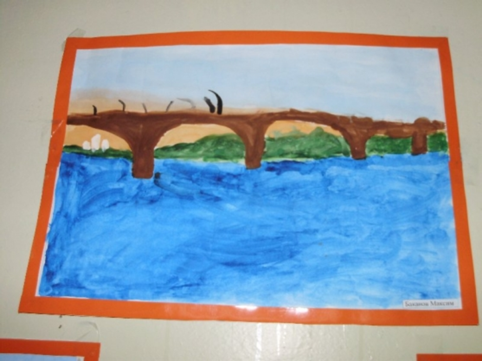 Ледоход рисование старшая. Рисование река в старшей группе. Рисование речки в старшей группе. Рисование старшая группа мост через реку. Рисование река Волга для детей.
