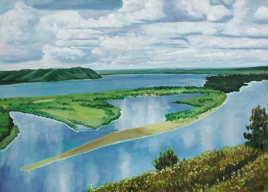 Рисунок реки озера или моря. Река Волга рисунок. Река Волга картина. Река Волга рисунок карандашом. Волга на картинах художников.