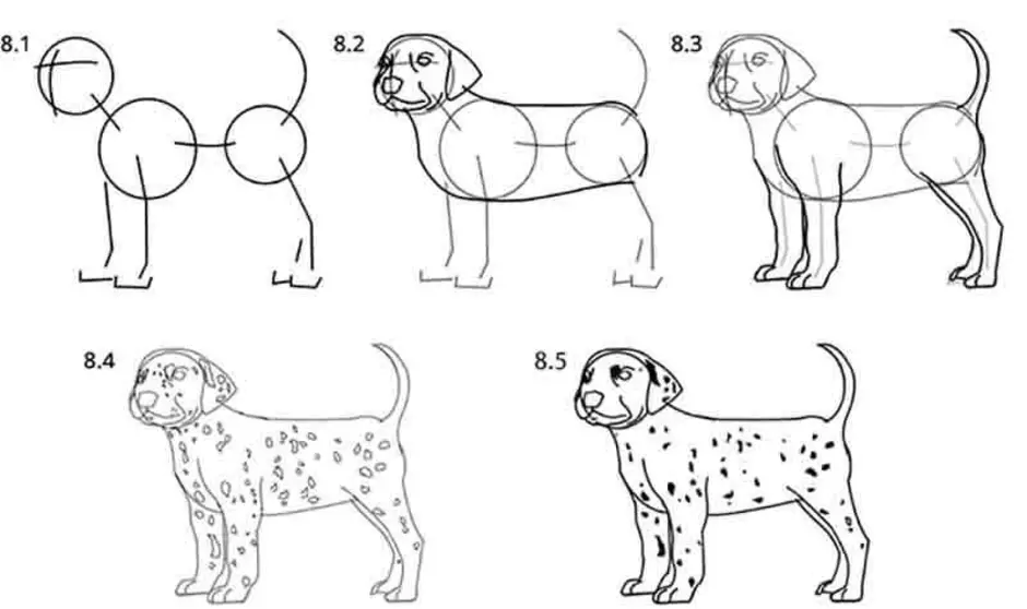 Как нарисовать собачку поэтапно для детей 7 8