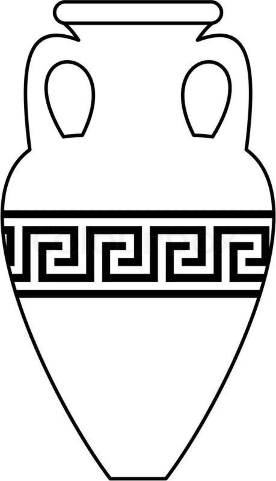 Древняя греция вазы амфоры контур