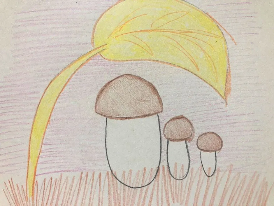 Рисунок гриба для детей