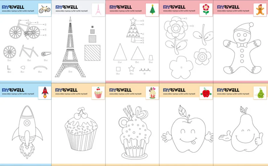 Рисунки для 3д ручки распечатать для начинающих