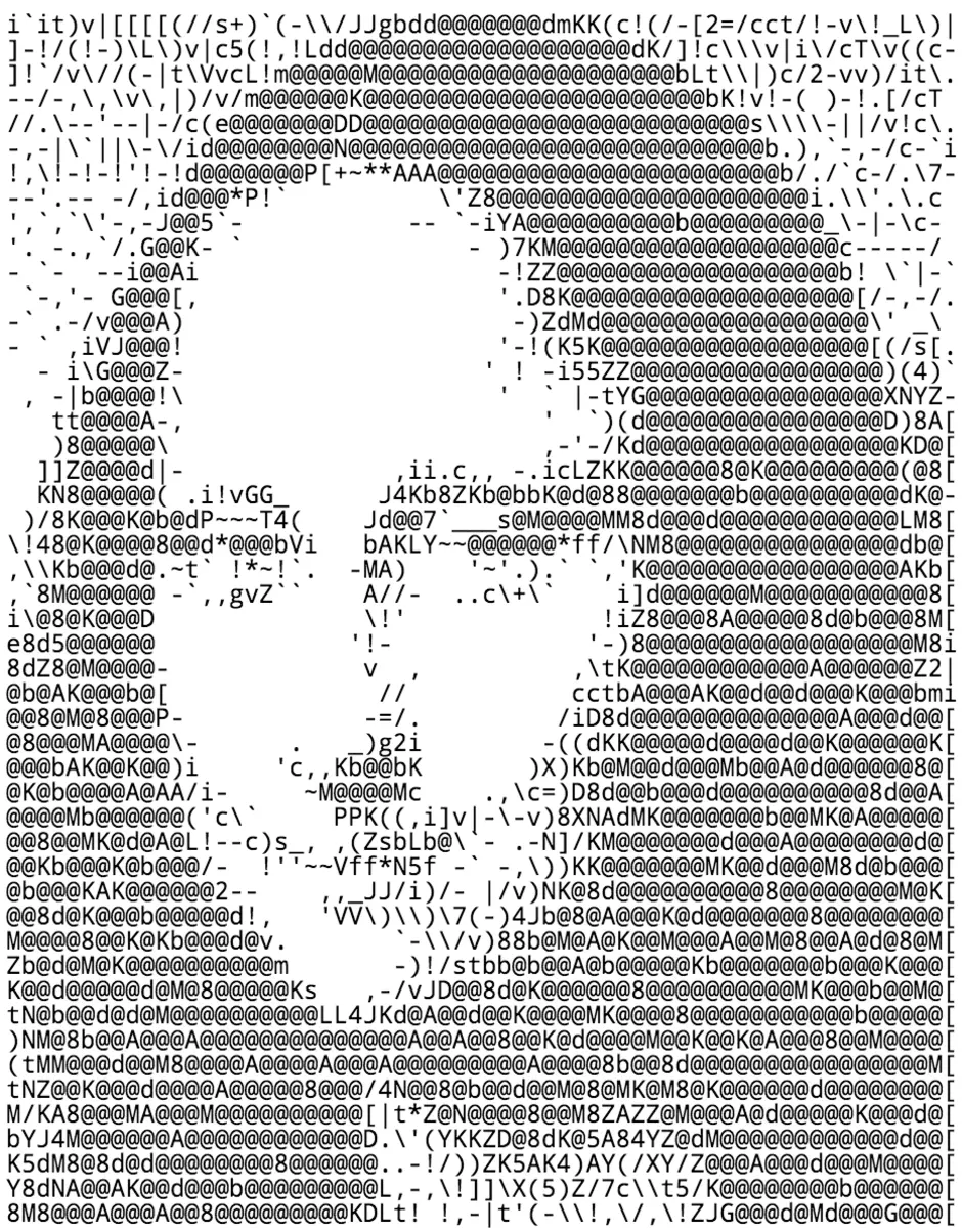 Текстовые символы точки. Джоконда символьная Графика. ASCII – портрет моны Лизы.