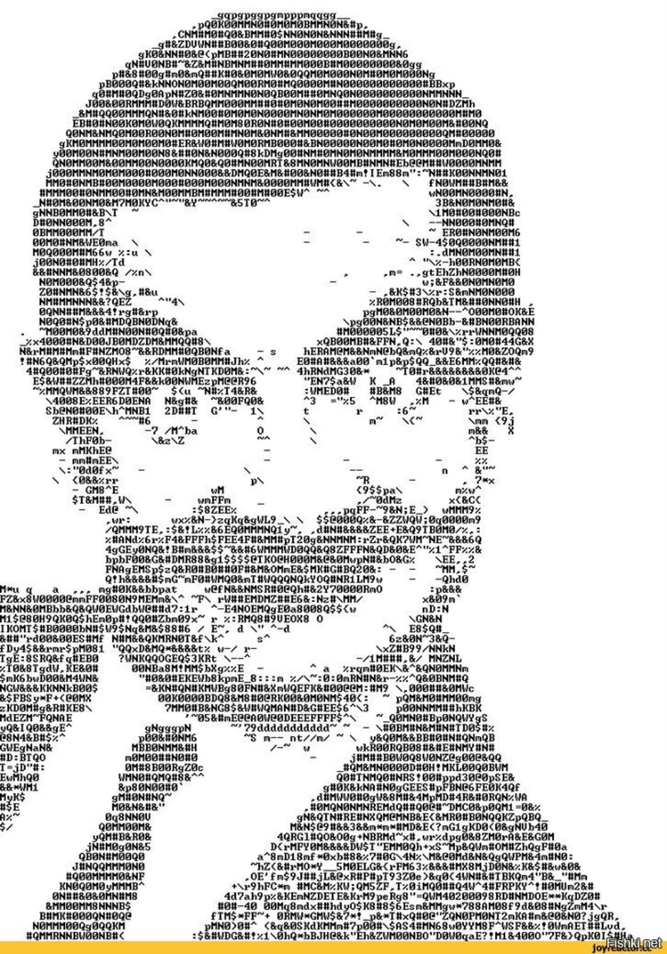 Перевести картинку в ascii