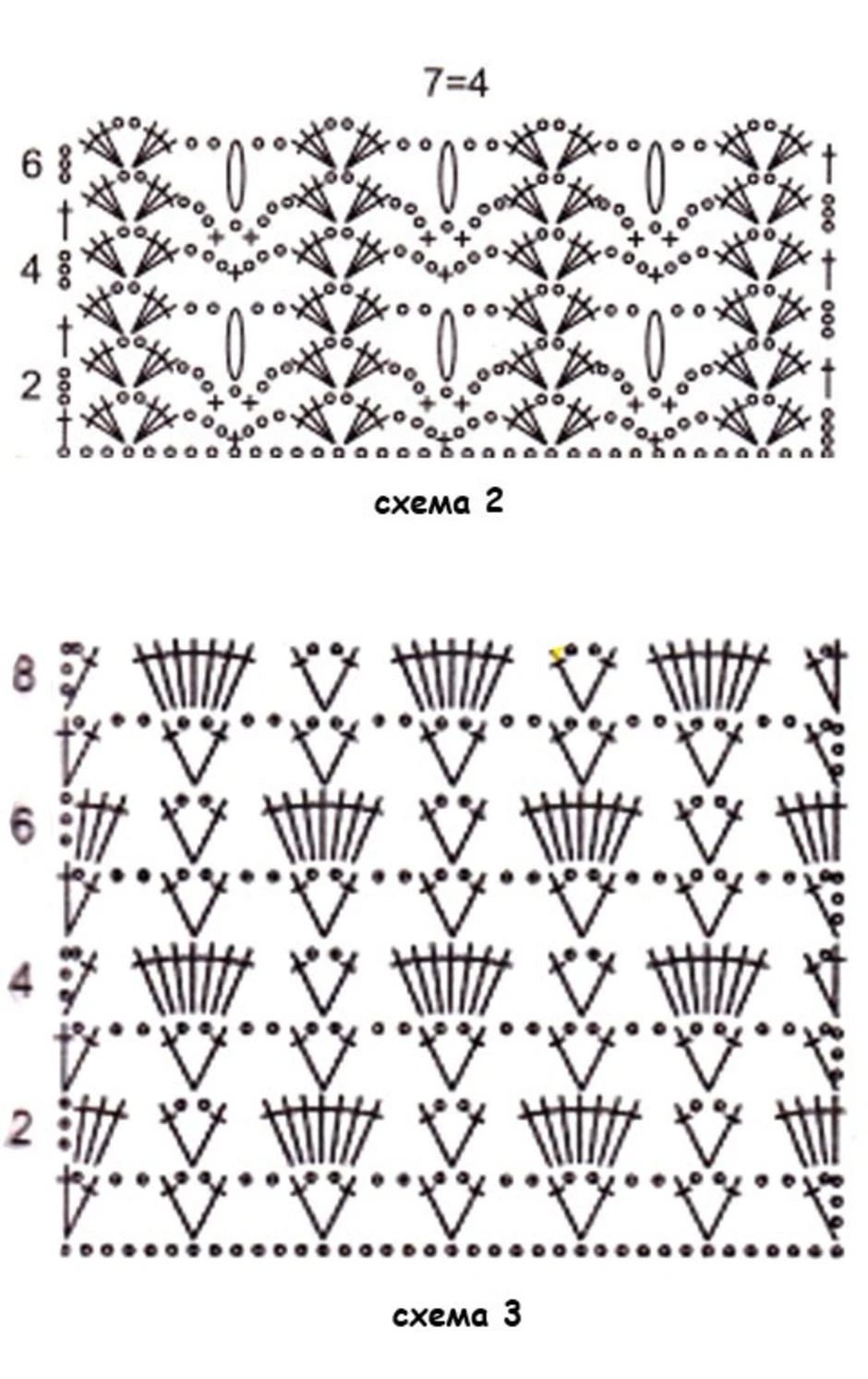 Узоры крючком со схемами красивые для кофты ажурные простые