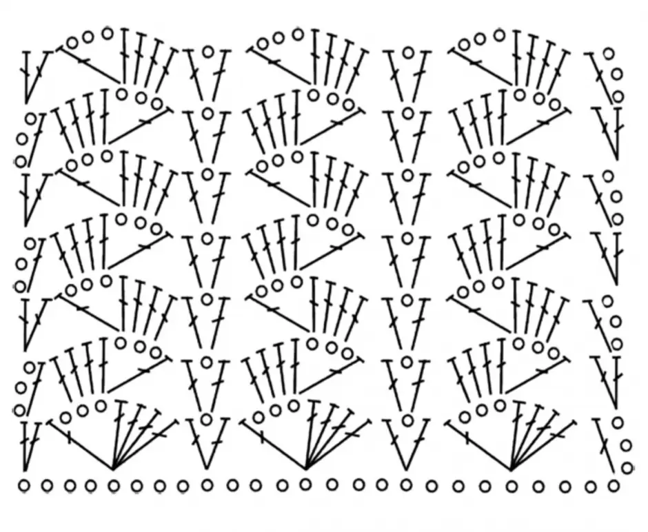 Узоры крючком со схемами красивые для кофты ажурные простые
