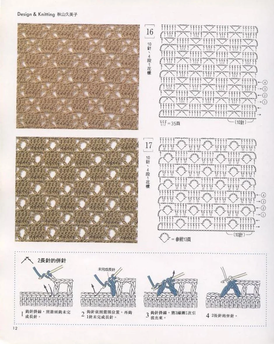 Узоры крючком со схемами красивые с описанием