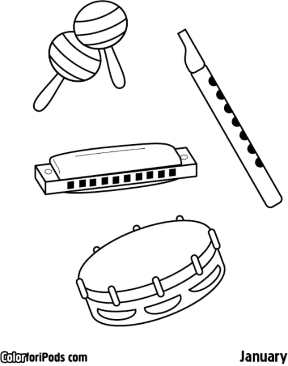 Нарисовать музыкальные инструменты 4 класс