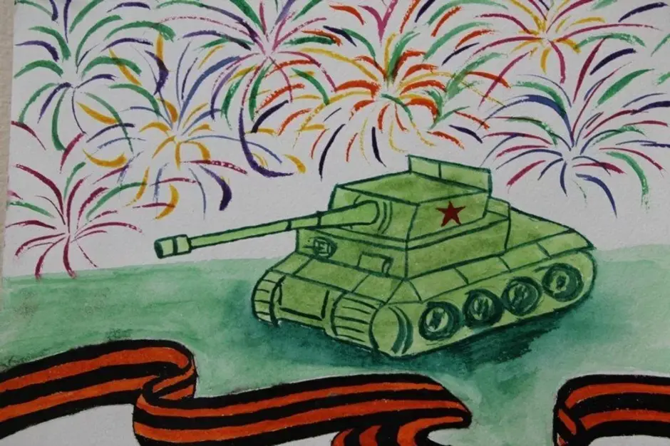 Рисунок танка на 9 мая. Рисунок на тему день Победы. Рисунки на военную тему. Детские рисунки на военную тему. Простые рисунки на военную тему.
