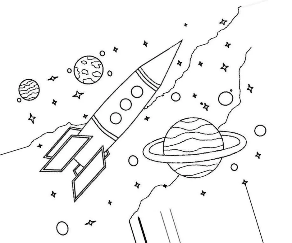 Космос карандашом легкий. Рисунок космонавтики. Рисунок на тему космос карандашом. Космос рисунок легкий. Раскраска. В космосе.