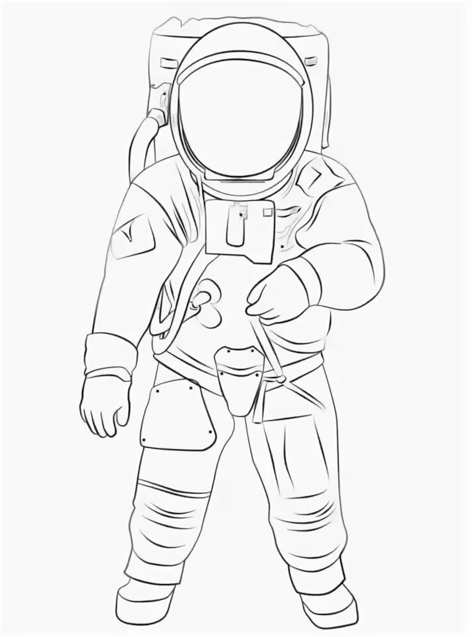 Раскраска космонавта для детей