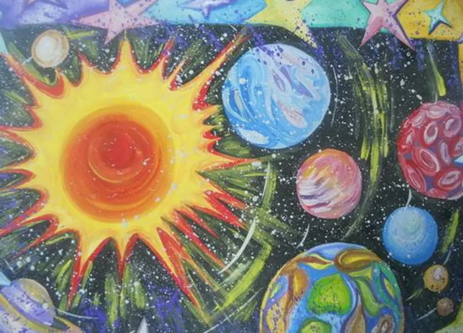 Рисунок звездный мир. Рисунок на тему космос. Детские рисунки на тему космос. Рисование для детей космос. Космос глазами детей.