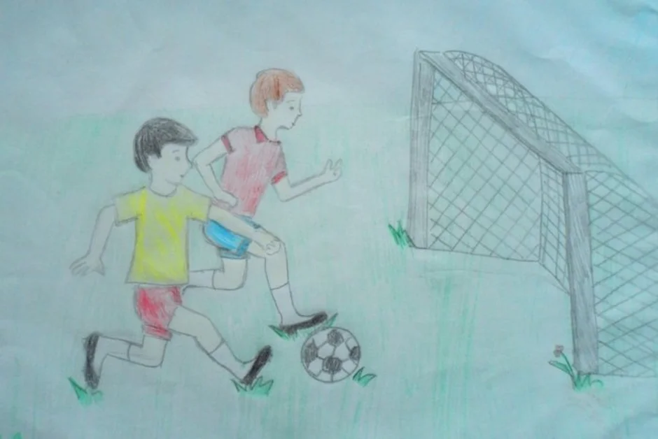 Любимые игры 6 класс. Рисунок на тему футбол. Футбол рисунок карандашом. Рисунок на тему спорт. Рисунки на тему футбол для детей.