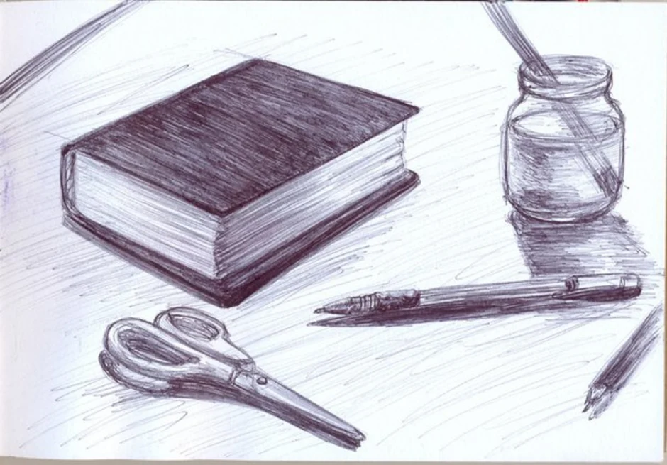 Подчеркивай простым карандашом. Наброски предметов. Простые предметы карандашом. Эскизы предметов. Простые предметы для рисования.