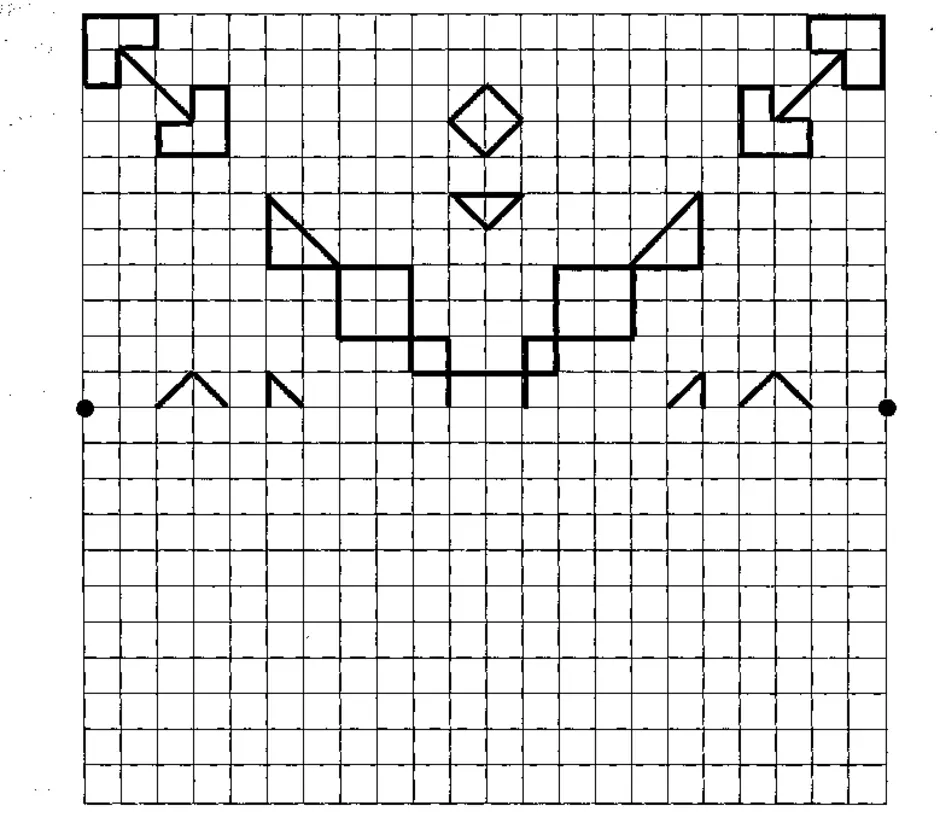 Симметричные рисунки в клетку