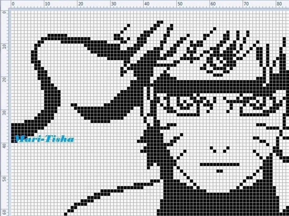 Картинки по клеточкам аниме наруто в тетрадь