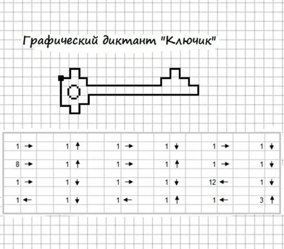 Графический диктант по клеточкам для дошкольников 6 7 без рисунка