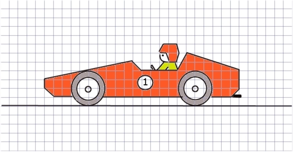 Как рисовать машину по клеточкам