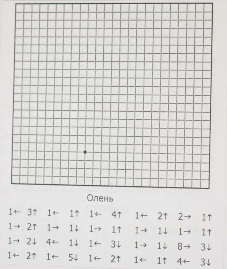 Графический диктант по клеточкам для дошкольников 6 7 без рисунка
