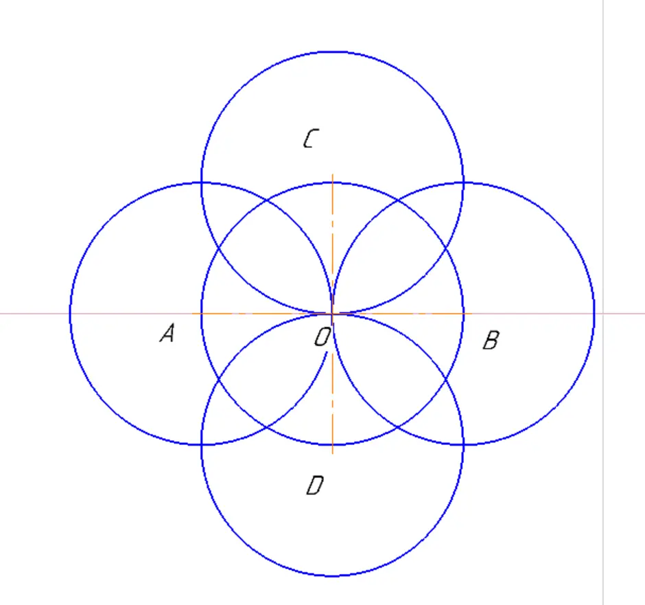 Рисунок из окружностей циркулем 5 класс математика