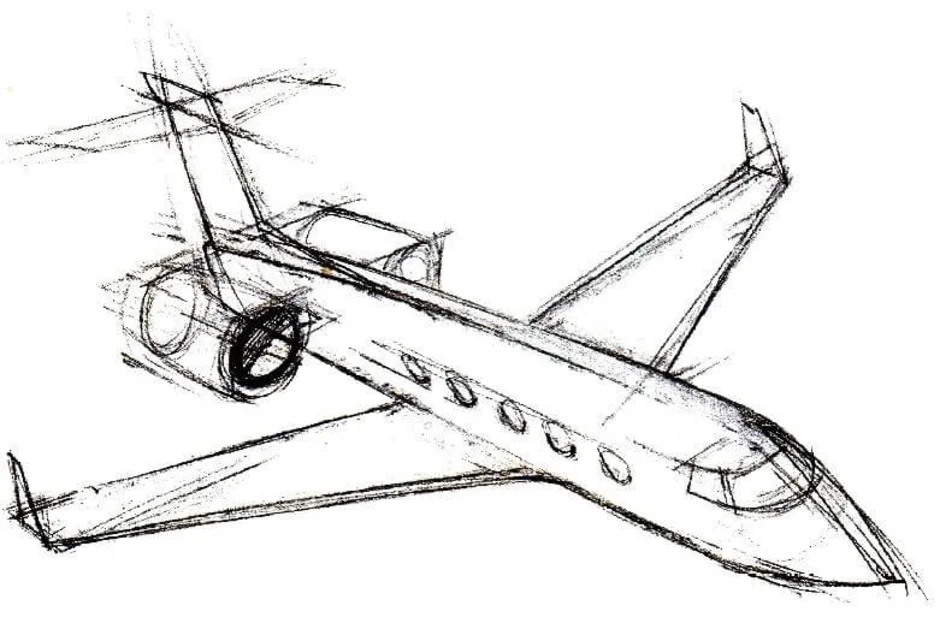 Самолет карандашом легко. Зарисовка самолета. Самолет набросок. Самолет рисунок. Самолёт рисунок карандашом.
