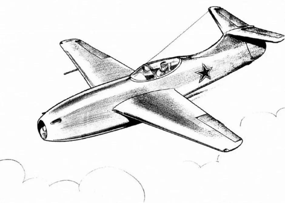 Рисунок самолета 1 класс