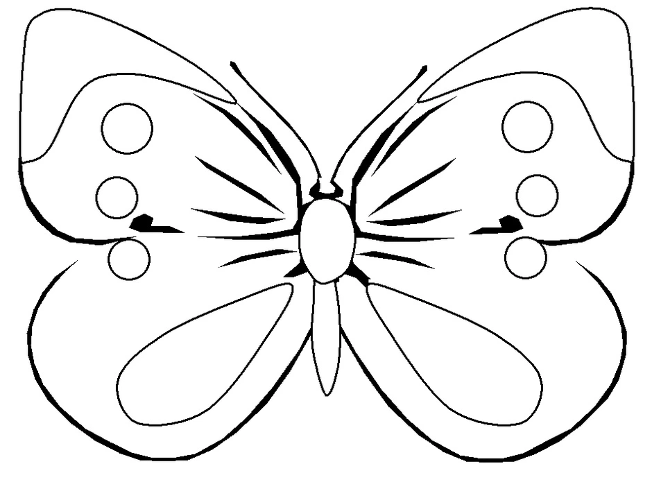 Рисунок бабочки для вырезания распечатать