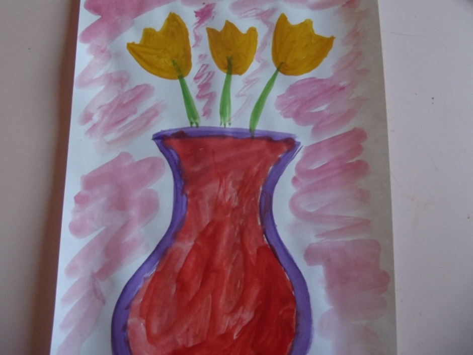 Изо 4 класс ваза. Рисование ваза с цветами. Ваза с цветами красками для детей. Рисование для детей ваза с цветами. Ваза с цветами рисунок для детей.