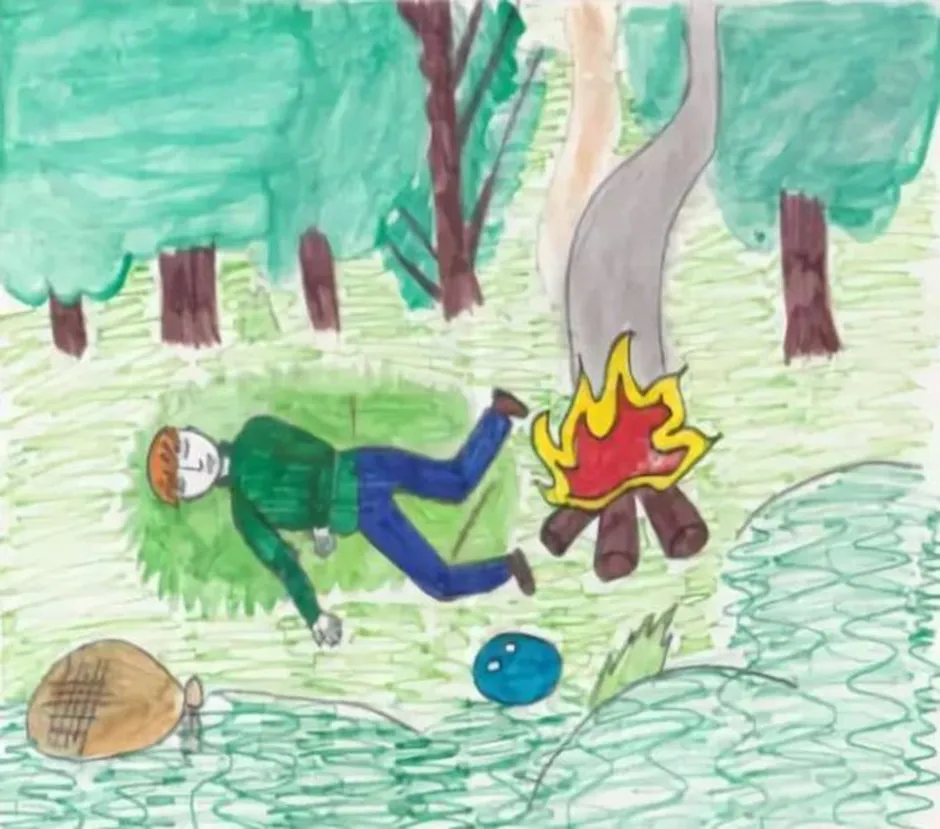 Рисунок в школу берегите лес от пожара