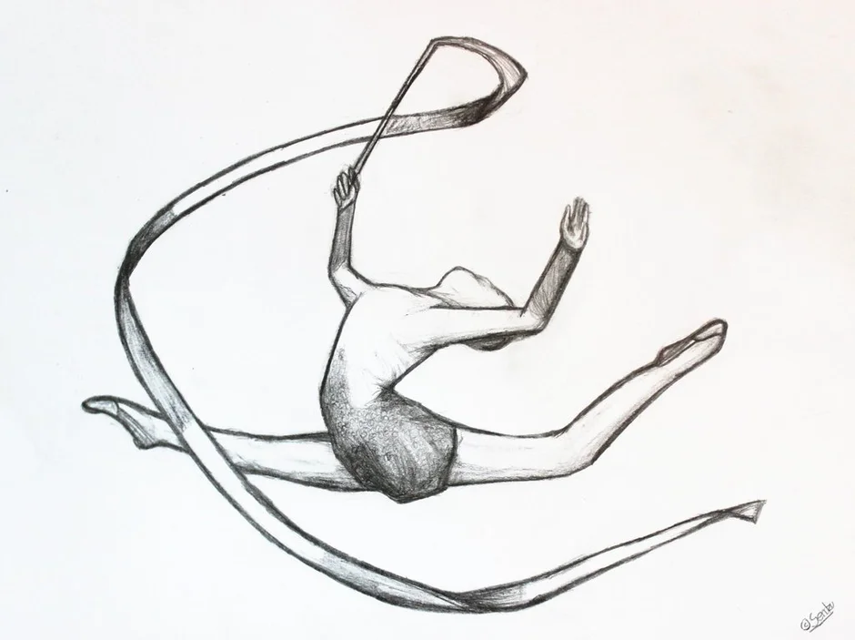 Как нарисовать художественную гимнастку | Арт Лиса | Дзен