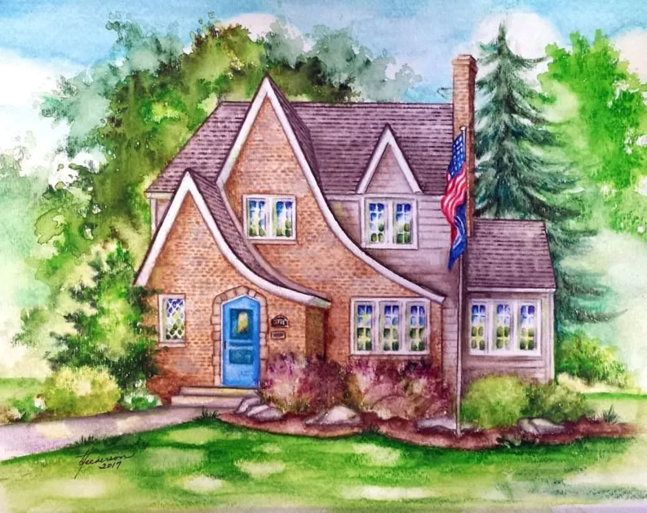 Легко дом мечты. Домик рисунок. Домики цветными карандашами. Рисунки домов цветными карандашами. Красивый дом рисунок.