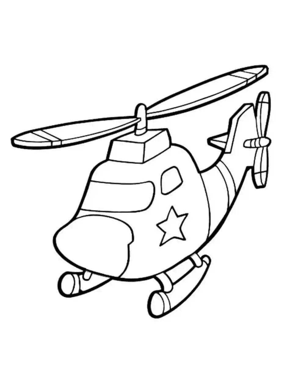 Вертолет раскраска