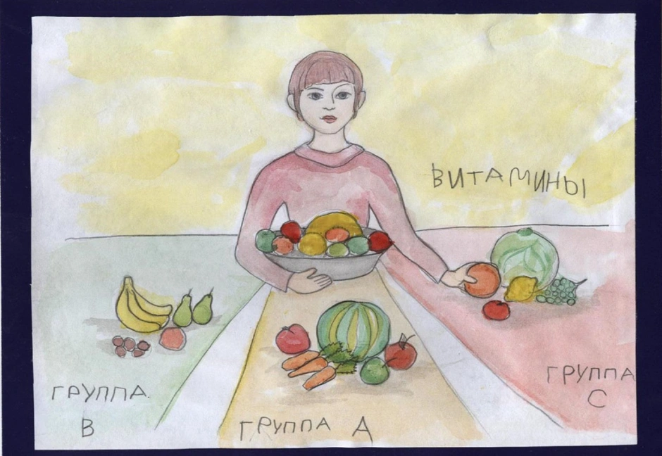 Рисунок на тему правильное питание