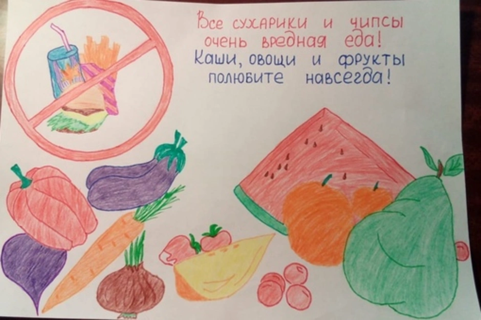 Рисунок здоровое питание