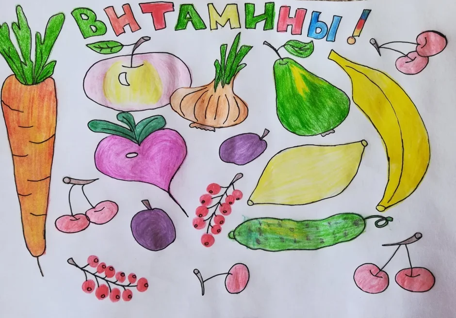 Здоровая еда рисунок