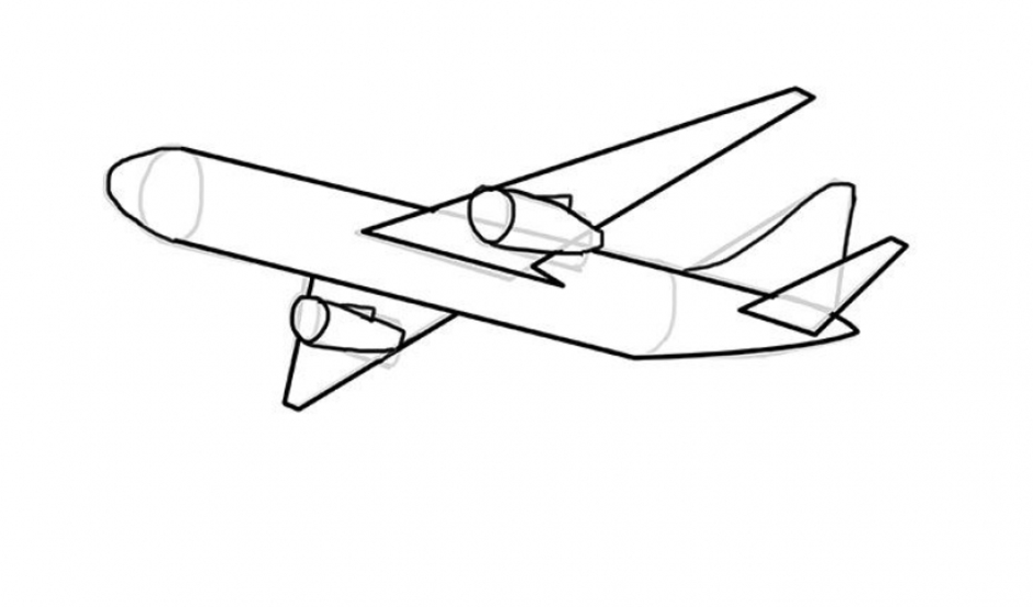 Самолет рисовать легко