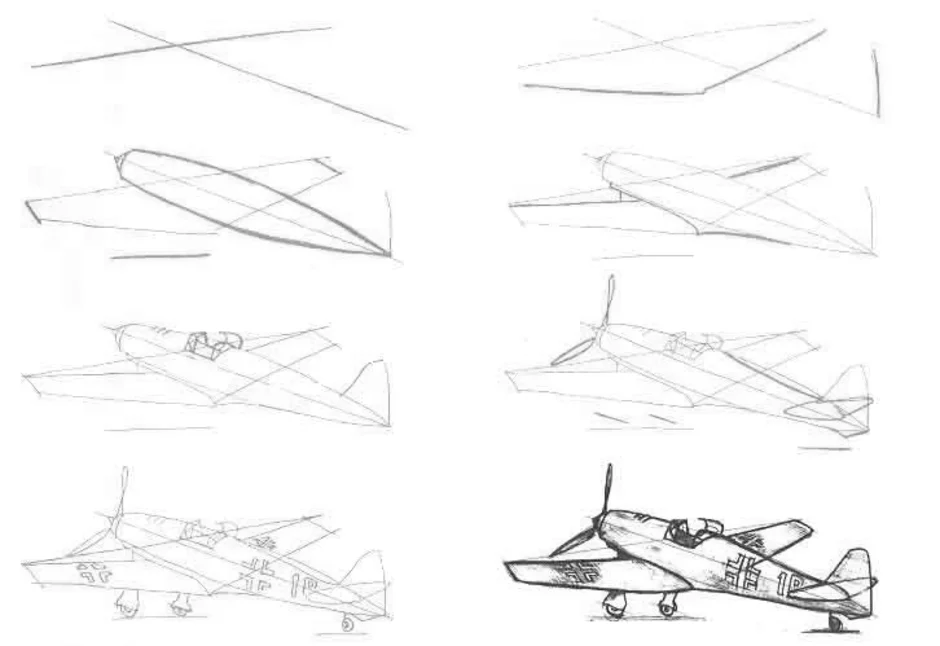 Как нарисовать рисунок военный самолет
