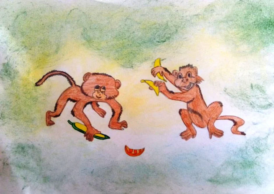 Отрывок про обезьянку. Б Житков про обезьянку иллюстрации. Иллюстрация к обезьянке Житкова.