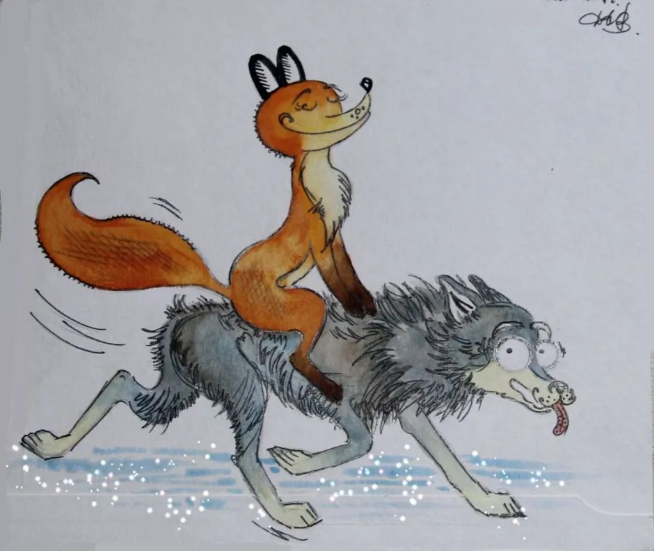 Волк и лиса и лиса другой. Волк и лиса. Иллюстрации к сказке лиса и волк. Сказка лиса и волк. Лисичка и волк.