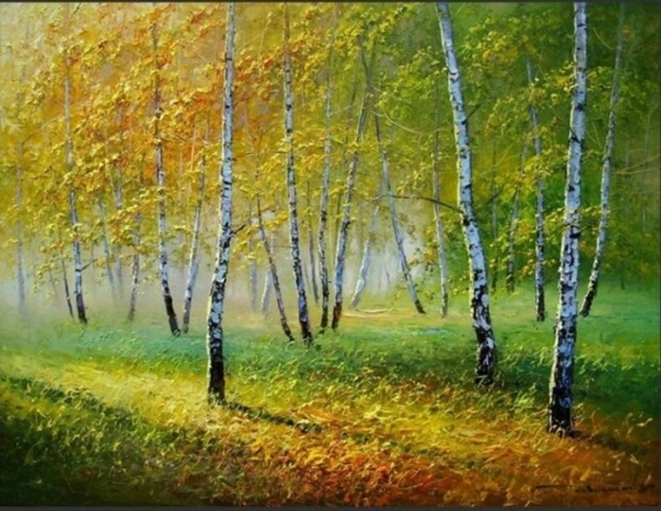 Бабье лето рубцов. Осенние пейзажи художника Олега Токарева. Бабье лето живопись.