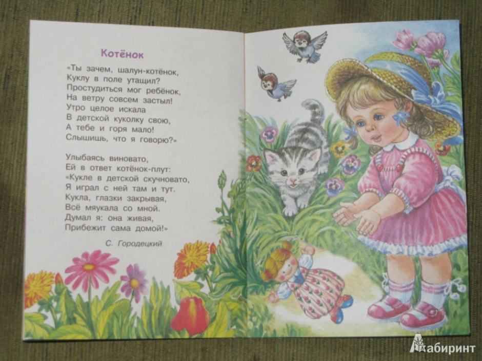 Рифмы в стихотворении котенок благинина
