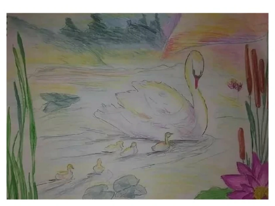 Есенин лебедушка иллюстрации. Иллюстрация к стихотворению Есенина Лебедушка. Стих лебёдушка элюстрация. Рисунок к стихотворению Лебедушка.