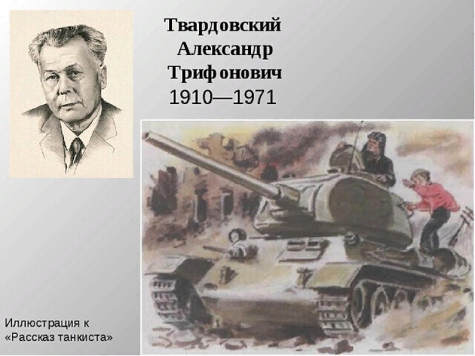 А т твардовский рассказ танкиста урок в 5 классе презентация