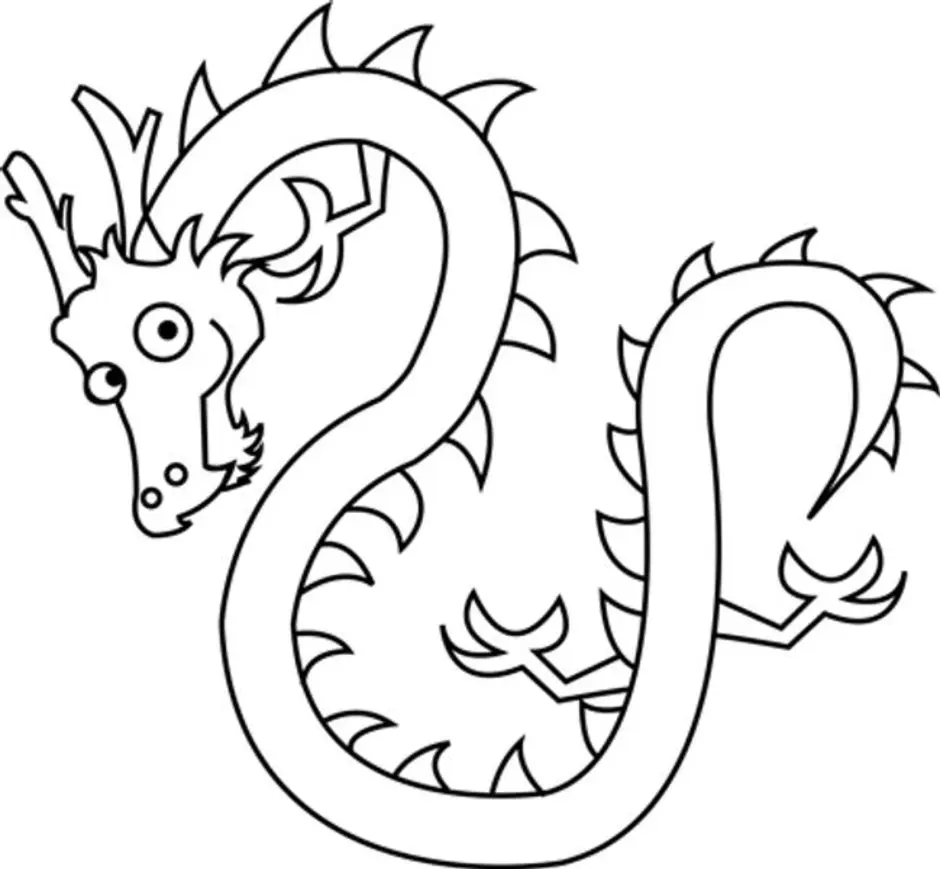 Легкие драконы для детей. Рисунок дракона для срисовки. Китайский дракон. Китайский дракон рисунок. Китайский дракон раскраска.