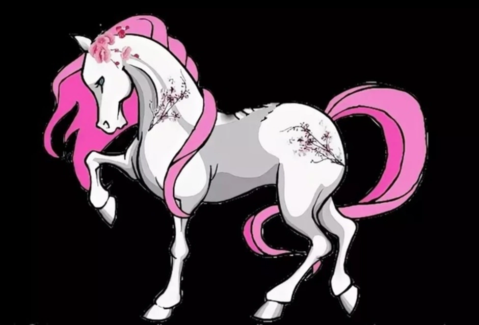 Композиция конь с розовой гривой. Конь с розовой гривой гривой. Конь с розовой гривой рисунок. Лошадь с розовой гривой. Конь с розовой гривой рисунок карандашом.