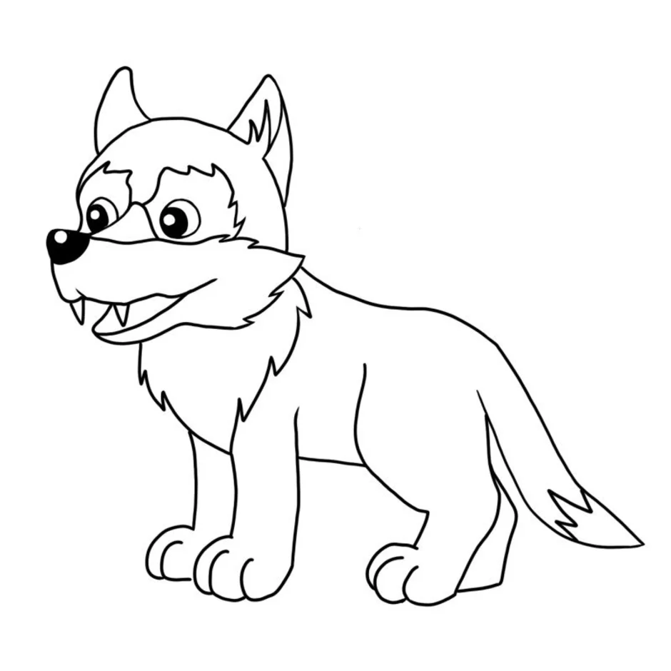 Волк рисование для детей