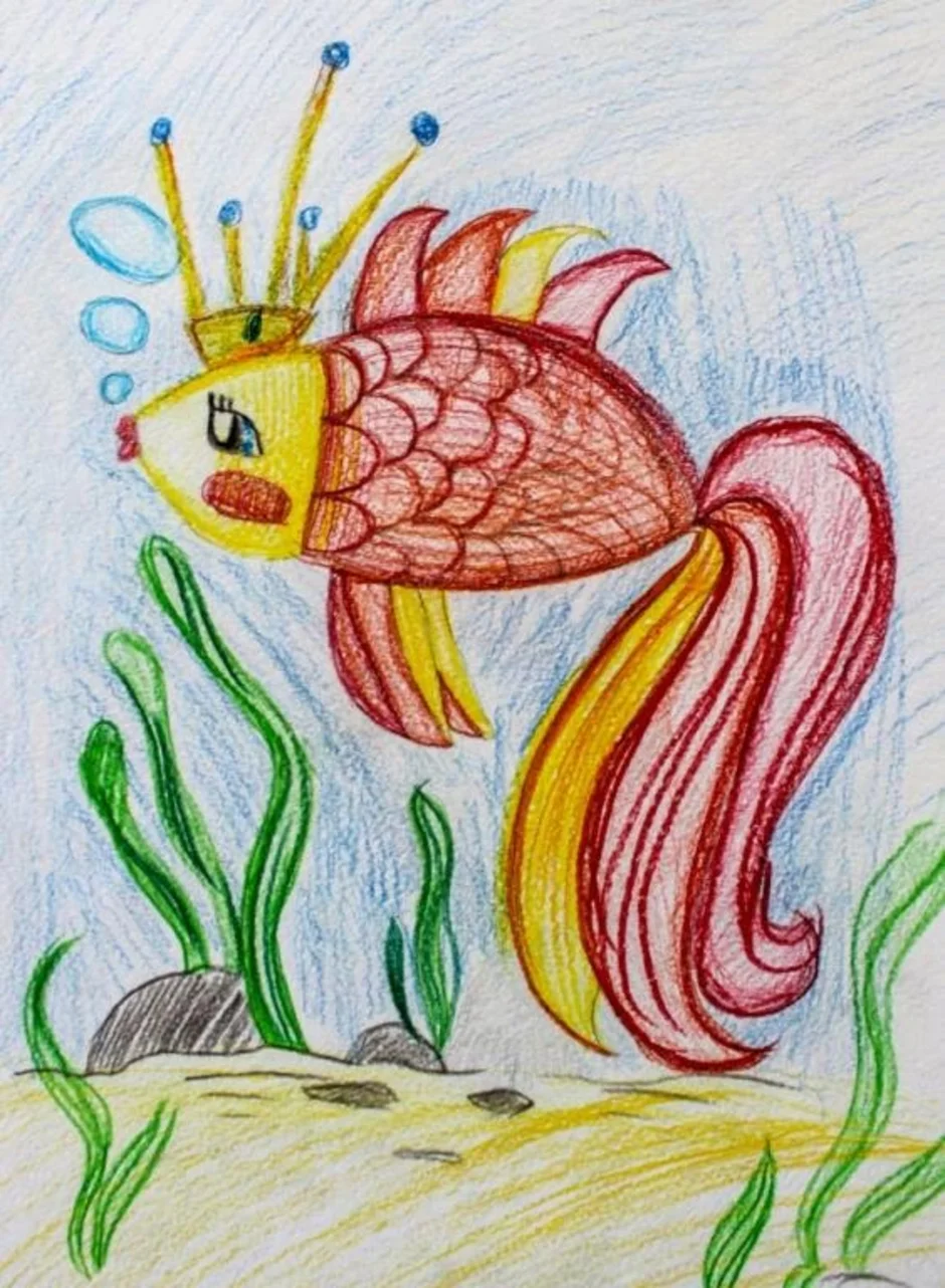Рисуем любимого героя. Рисование Золотая рыбка. Литературное произведение рисунок. Золотая рыбка рисунок. Литературный герой рисунок.