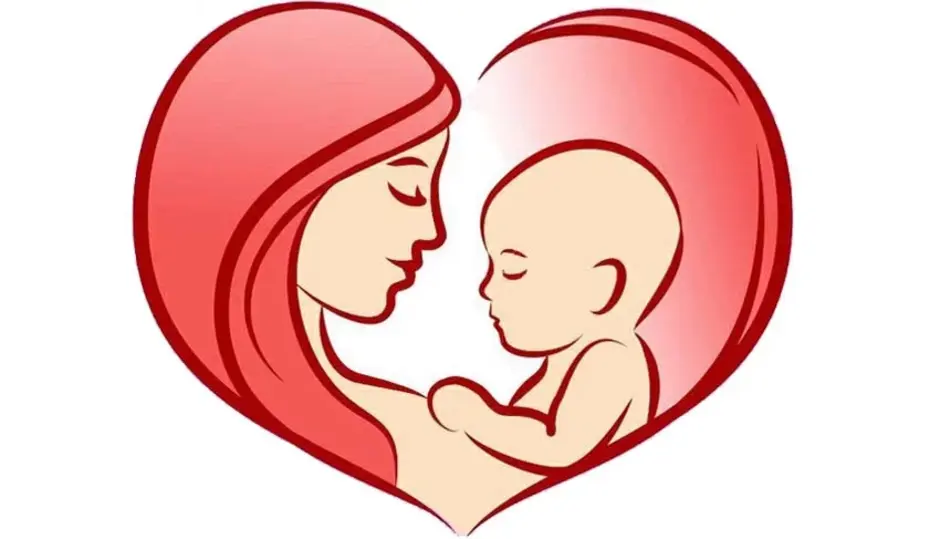 Двойное материнство. Защита материнства и детства. Материнство и детство. Охрана материнства и детства. Силуэт мамы с ребенком в сердце.